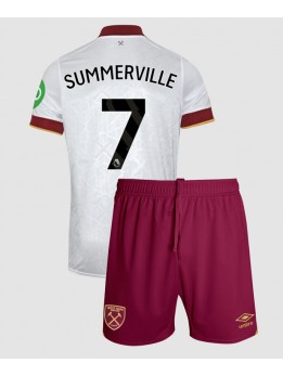 Billige West Ham United Crysencio Summerville #7 Tredjedraktsett Barn 2024-25 Kortermet (+ Korte bukser)